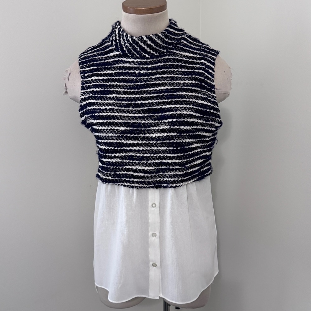 NEW Drew Medium Sleeveless Layered Blouse Top ~ Career Workwear Classic Minimal